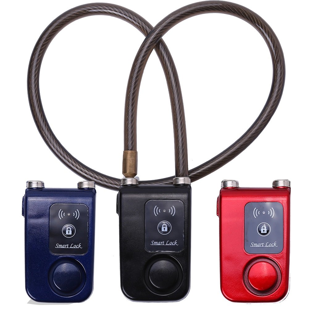 VGEBY Bike Lock Mobile App Smart Bluetooth Bike Lock Wheel Lock for Bike Anti Theft 110dB Alarm Waterproof Lock for IOS Android Smartphone (Color: Black)