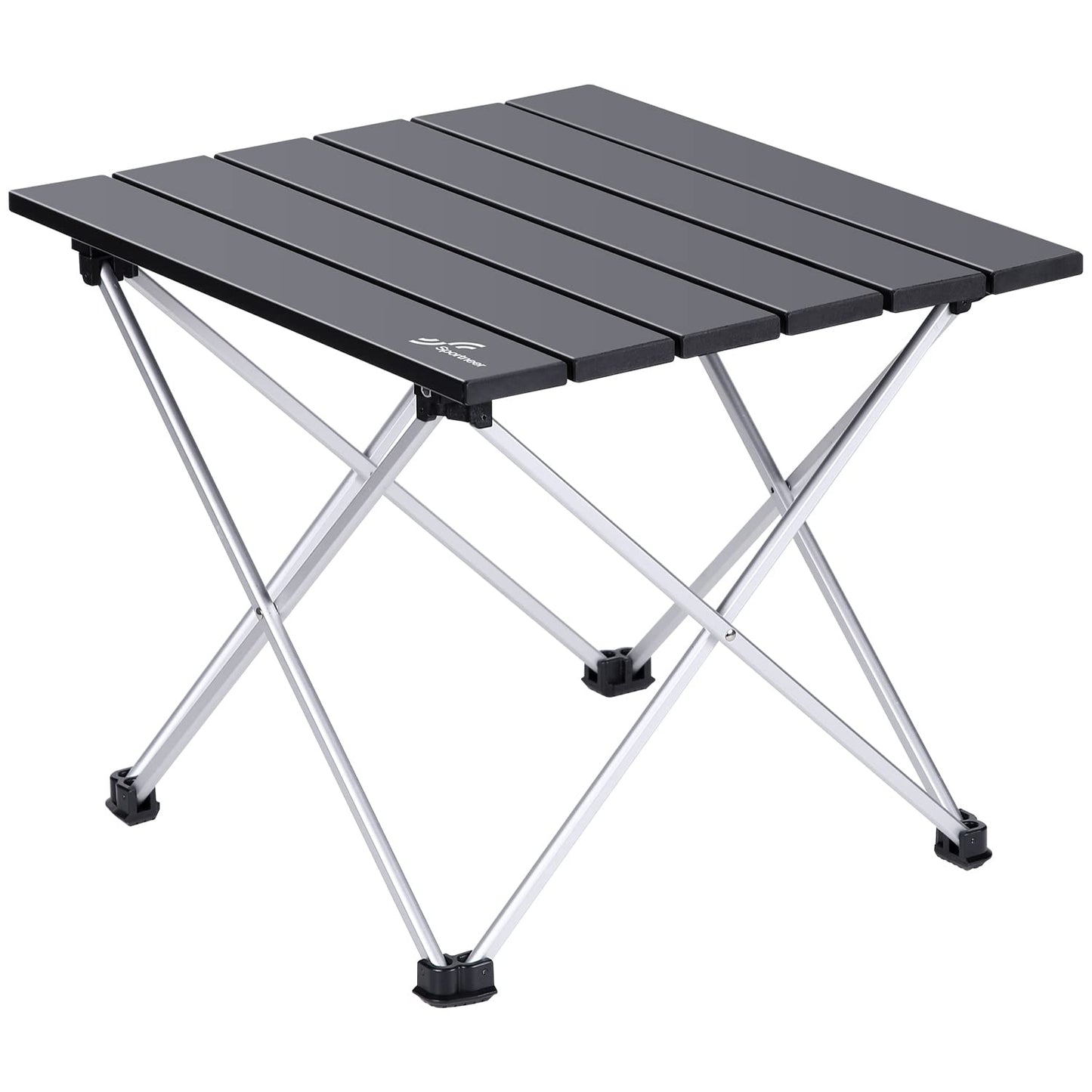 Sportneer Camping Table, Folding Camping Table, Aluminium Camping Table Lightweight with Bag, Easy to Carry, Foldable Table Perfect for Picnic Cooking Garden Hiking Travel, Black, M
