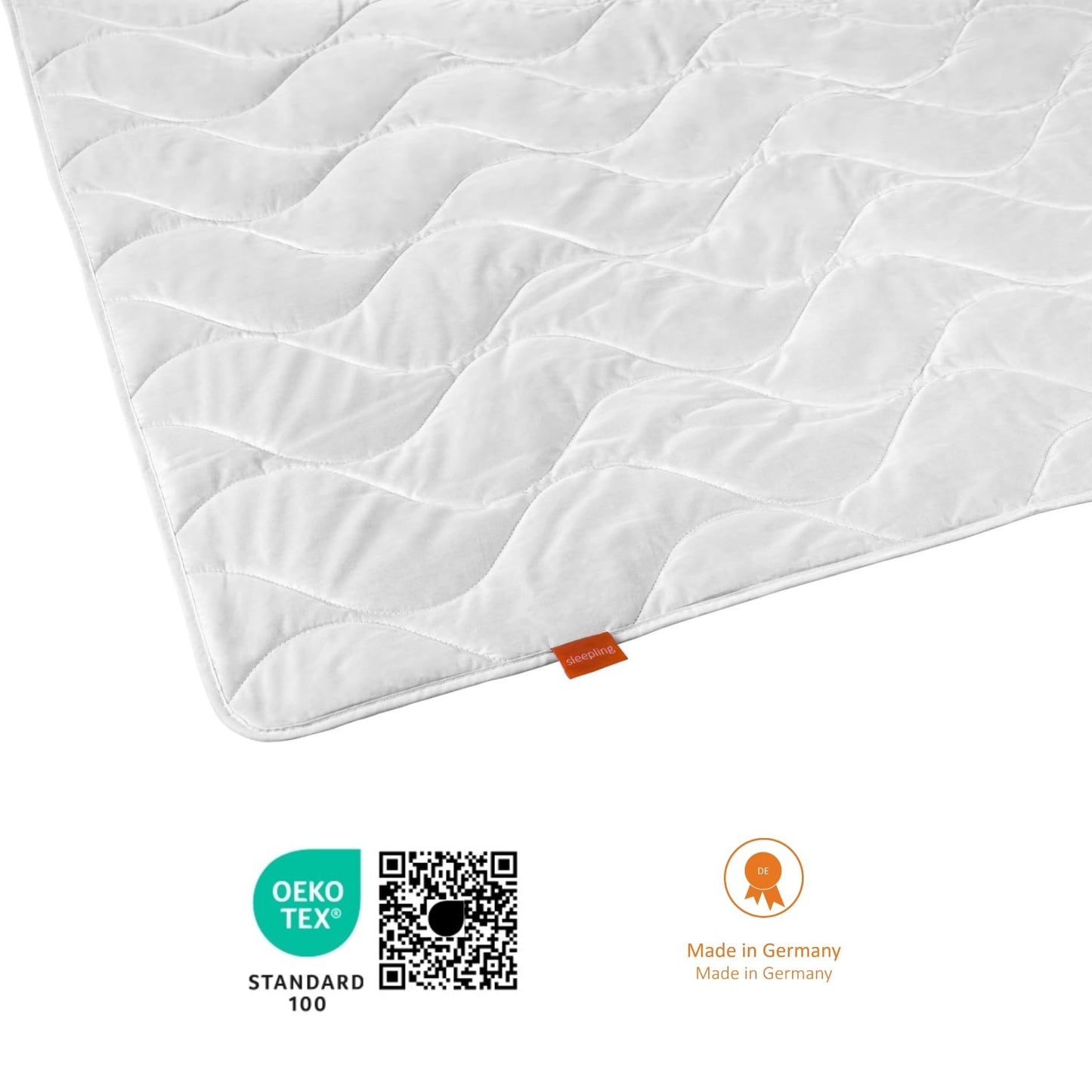 Summer blanket 200x220, wild silk blanket 200 x 220, light summer duvet, silk blanket with 100% wild silk, cover 100% cotton, Made in Germany, Ökotex, washable at 40 degrees.