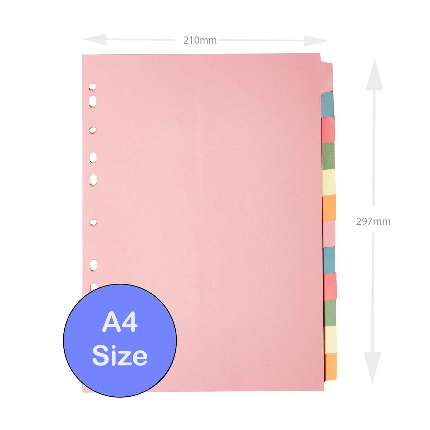 A4 folder dividers, 12-part filing system for ring binders & file folders, 25 pieces, folder and compartment dividers with writable colored index tabs The Paper Shop
