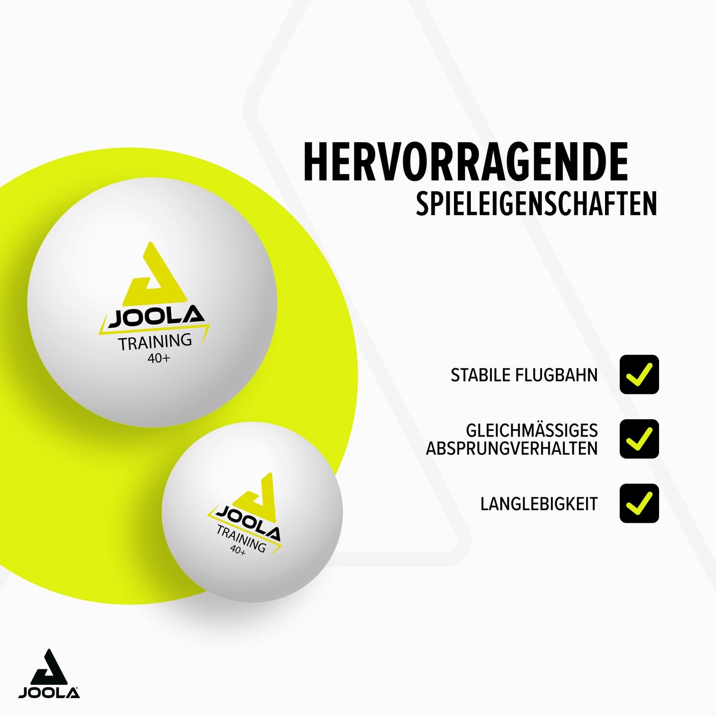 JOOLA 44230 Table Tennis Balls TRAINING 40+ Table Tennis Balls 120-pack, White