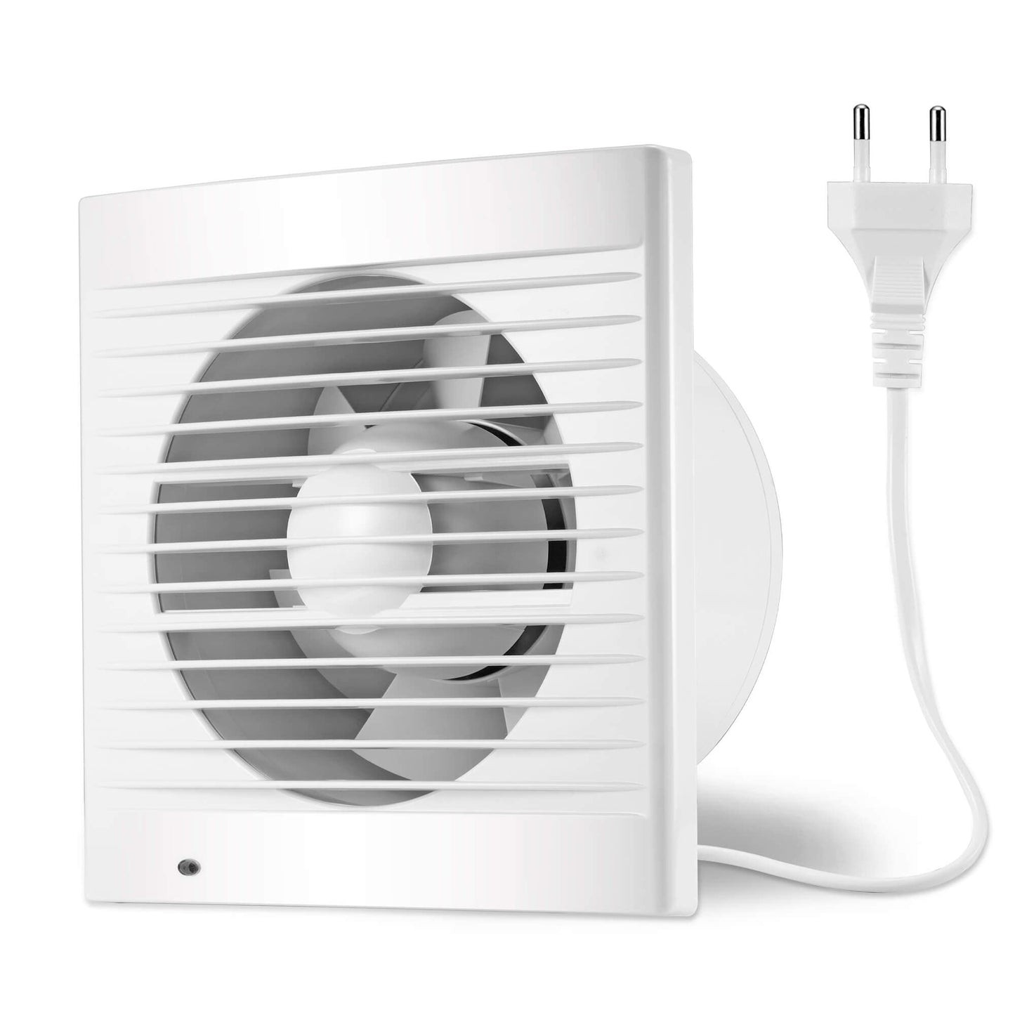 Moonjor 150mm exhaust fan for kitchen, 320m³/h IPX2 fan waterproof bathroom extractor with backdraft damper, 1m EU power cord for kitchen, bathroom, greenhouse, garage.