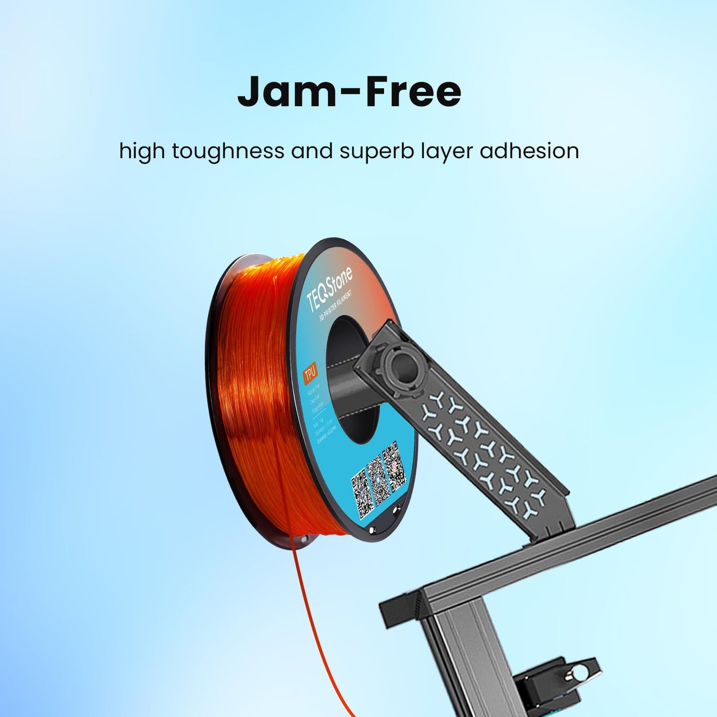 TEQStone TPU filament 1.75mm New Purple 1kg spool 95A Flexible Soft 3D printer filament Accuracy +/-0.03mm Vacuum packed
