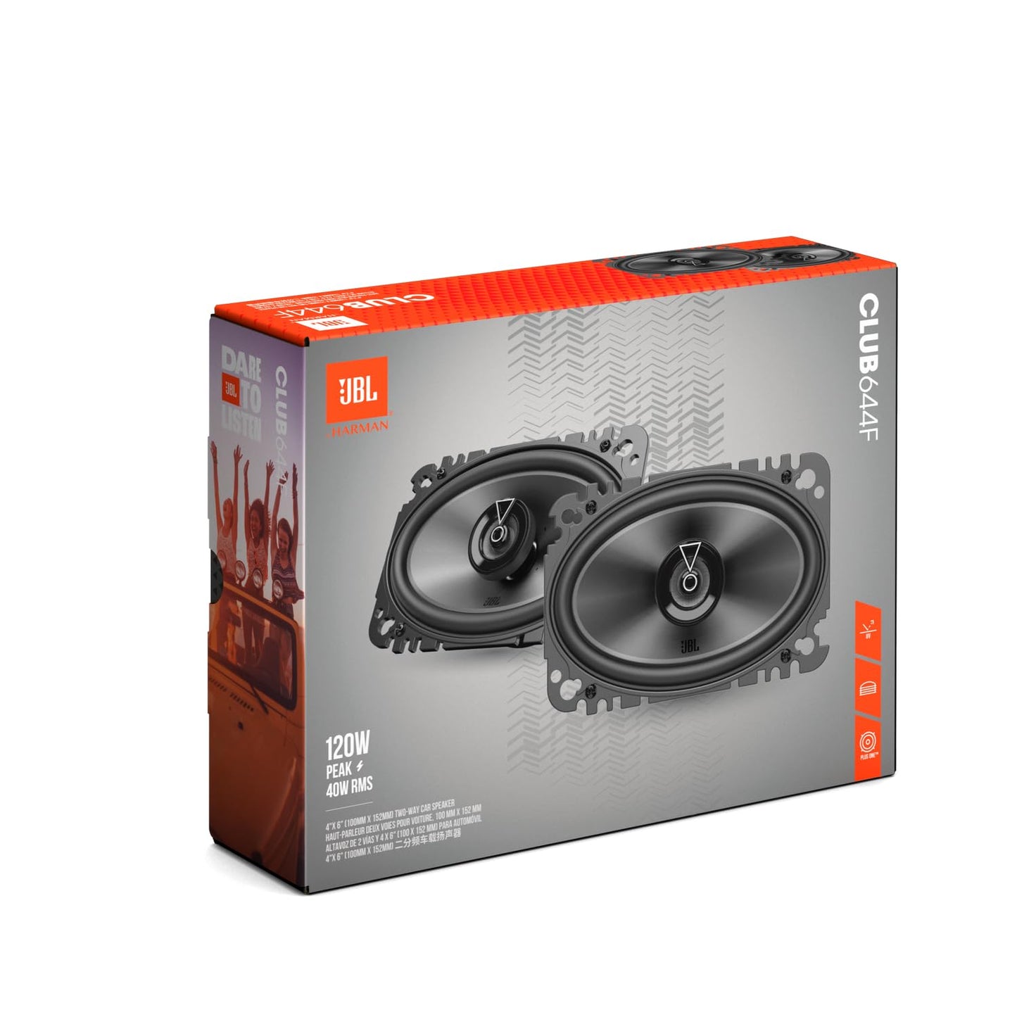 JBL Club Gen3 644F 4x6'' (10x15cm) Speaker Set Coaxial, Black