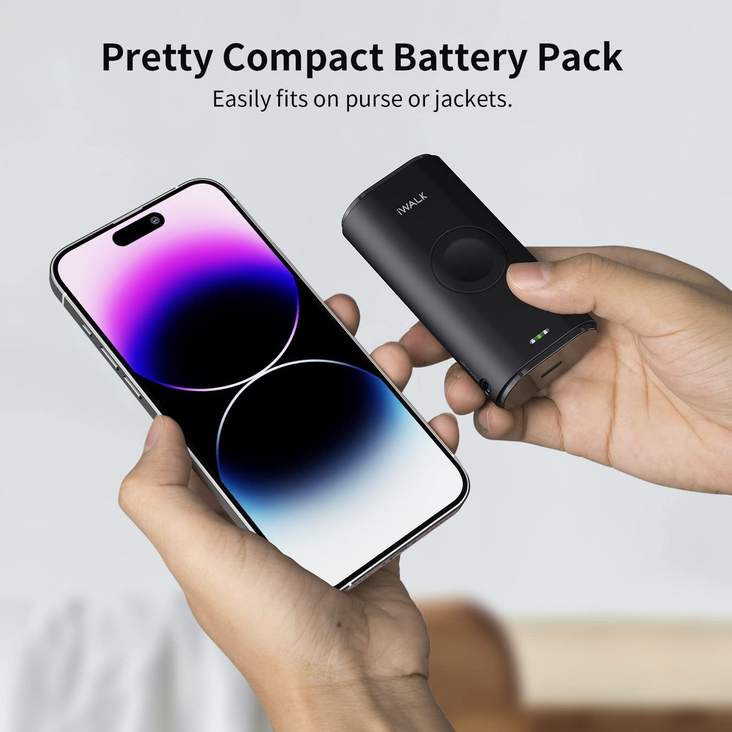 iWALK Apple Watch charging station, 3 in 1 portable charger for iPhone, 9000mAh power bank with cable for iPhone 14/13/12/11, USB-C charging port, compatible with iPhone 13/12/11/XS/XR/X/8/7/6.