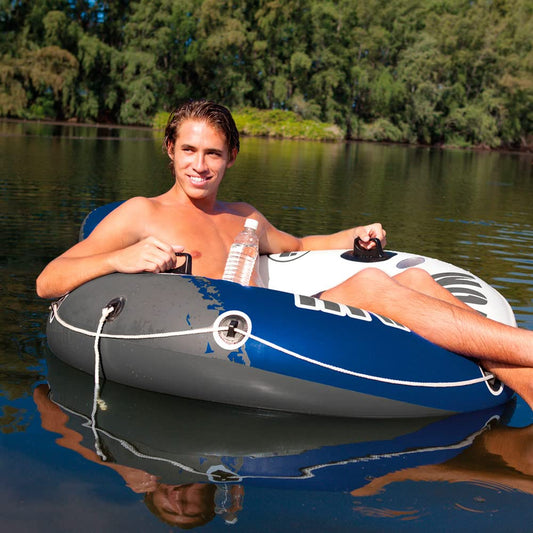 Intex 58825EU - Inflatable Swim Ring River Run, Vinyl, Multicolored, 135 cm