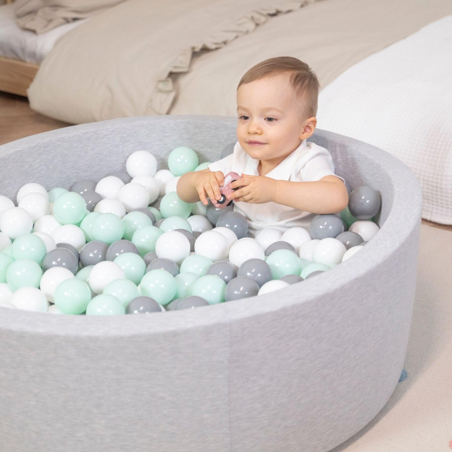 Selonis Ball Pit for Kids 90x30cm Ball Pool for Babies Includes 200 Balls