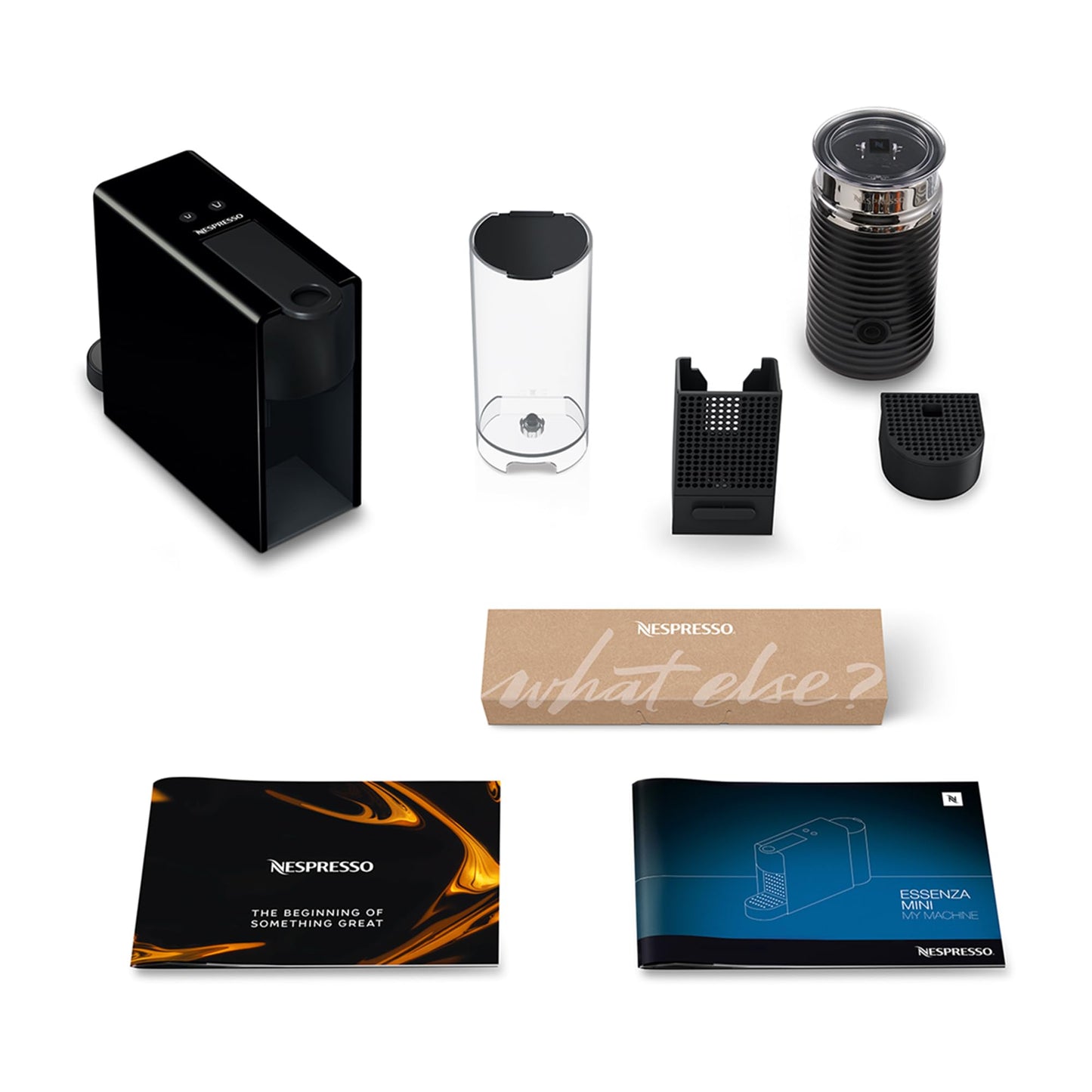 Krups Nespresso Essenza Mini XN1108 coffee capsule machine | 19 bar | Energy saving mode | 1260 W | 0.6 liters | 8.03 x 3.31 x 12.99 cm | black