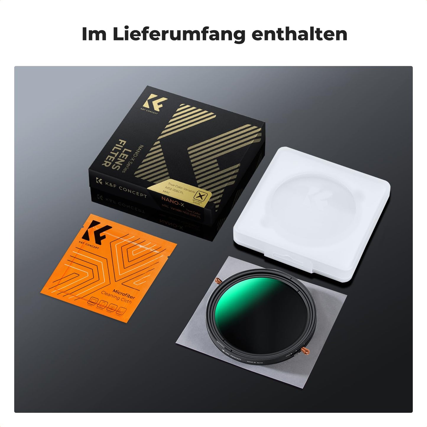 K&F CONCEPT 67mm polarizer (CPL) & ND2-ND32 filter 2-IN-1 multifunctional filter (1-5 stops)