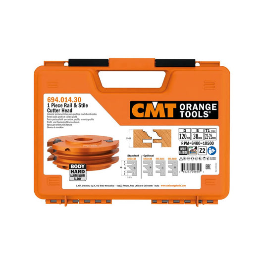 CMT ORANGE TOOLS 694.014.30 - HM PROFILE AND COUNTERPROFILE CUTTER HEAD D=120X40X30