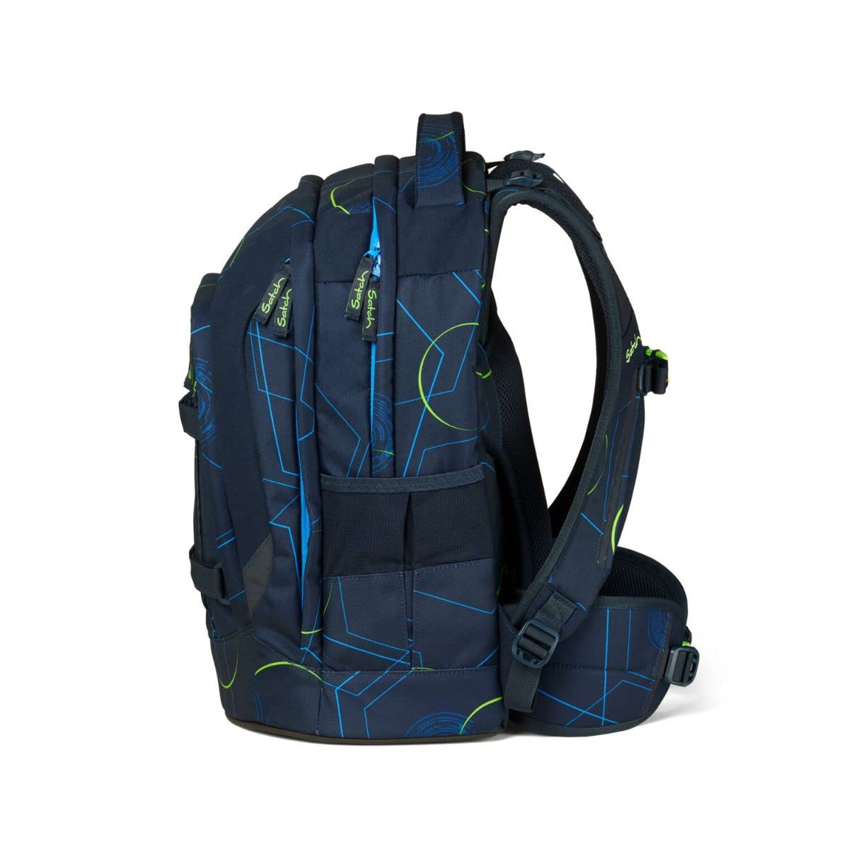 Satch Pack school backpack set 3pc with pencil case and gym bag (Blue Tech)