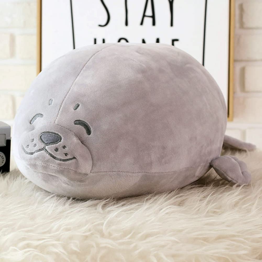 Seal plush toy 40cm, Seal stuffed animal cushion, Soft cushion doll for children girlfriend, cute fluffy stuffed animal, filled plush plush toy decorative cushion plush toy gifts