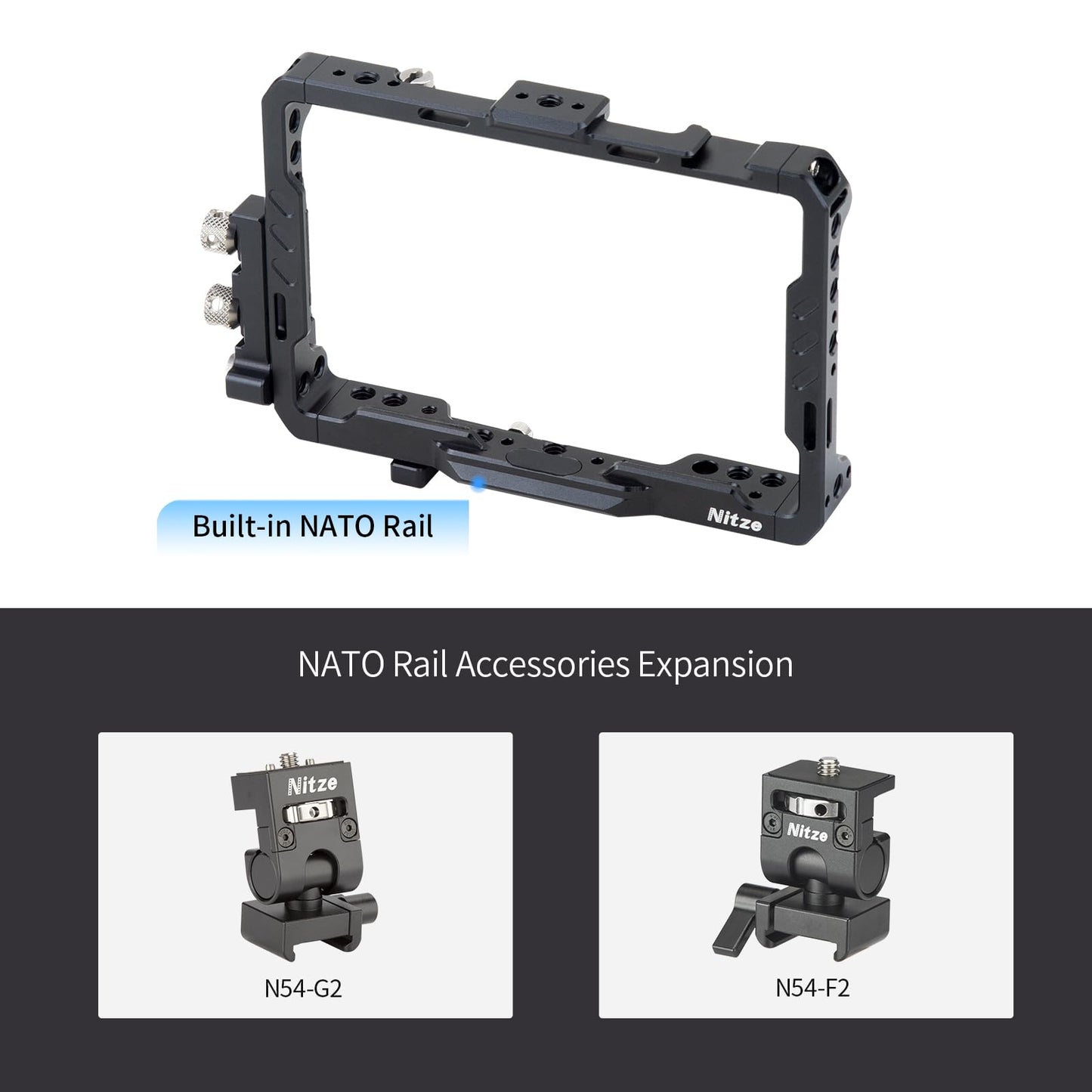 Nitze Monitor Cage for Blackmagic Video Assist 5’’ 3G/12G - JT-B01A