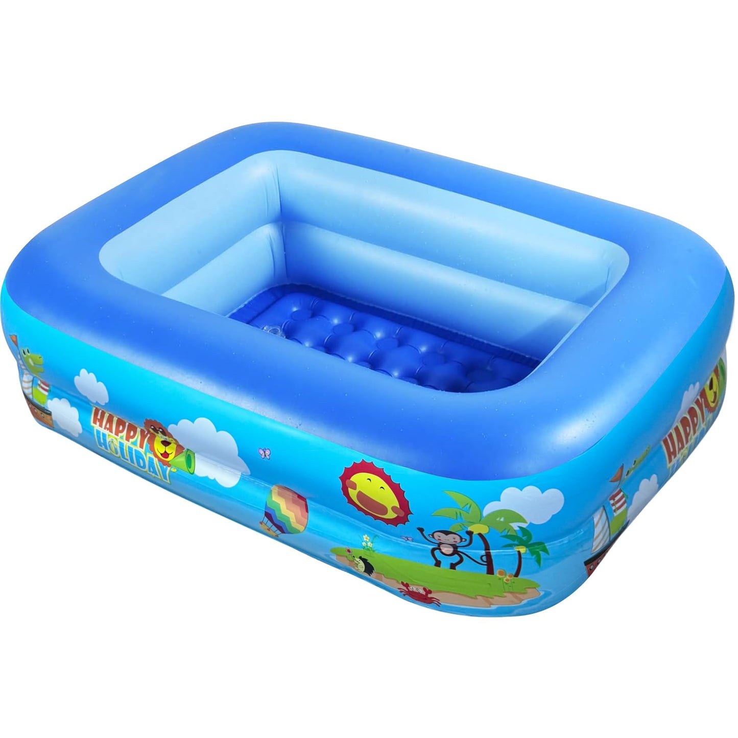 Children's paddling pool, Inflatable pool, Inflatable paddling pool, Kids pool, Kids paddling pool, Swimming pool, Inflatable pool, Inflatable kids pool, 2 rolls 105 x 75 cm Height 30 cm