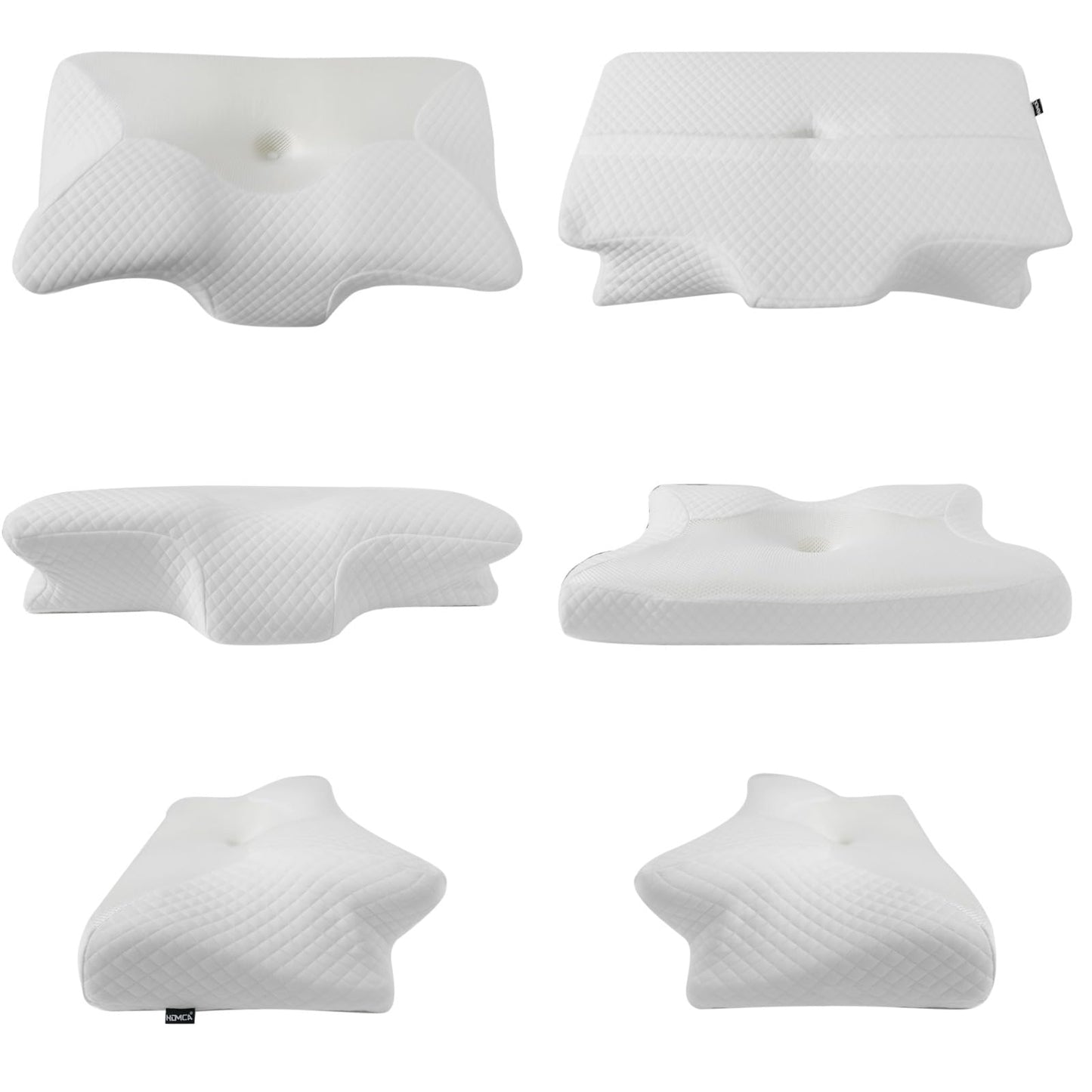 HOMCA Orthopedic Pillow Memory Foam Neck Support Pillow for Cervical Spine Ergonomic Head Pillow for Back, Side, and Stomach Sleepers, 60*35*8/12cm