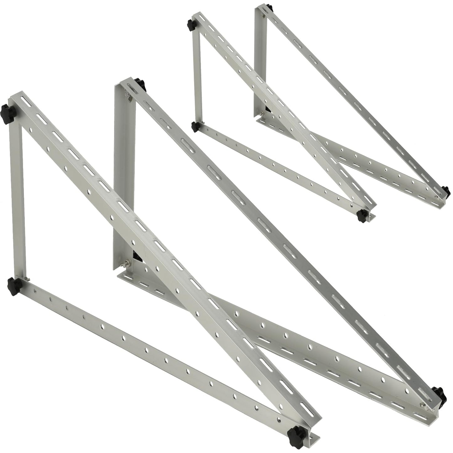2 pairs of solar panel mounts 46 inches (1180MM), universal flat roof solar module mounting for solar panels with adjustable tilt angle, fastening, adjustable brackets