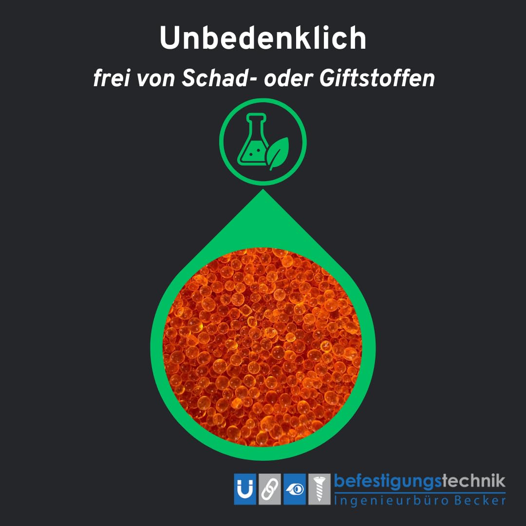 10 kg of orange silica gel desiccant with green indicator, which is regenerable. Dehumidifier. (10 KG)