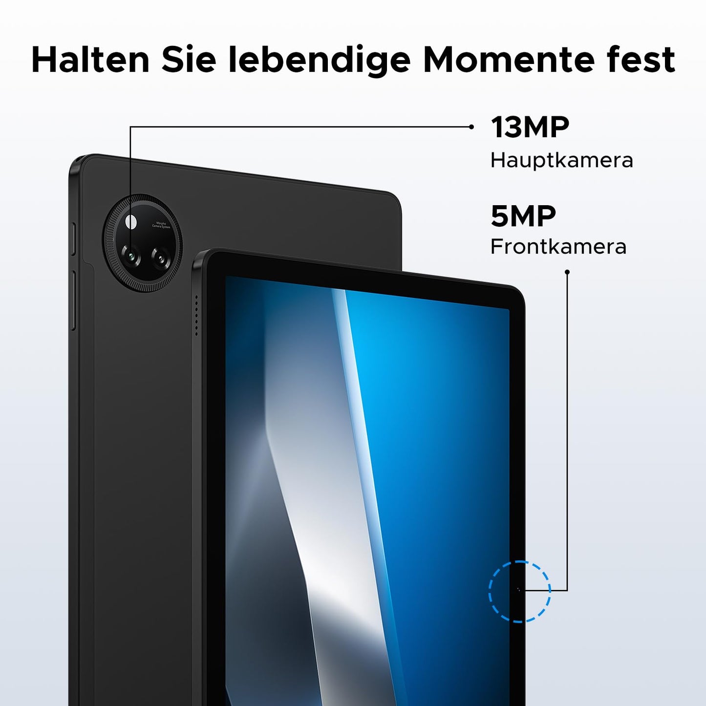 DOOGEE Tab A9+ Android 15 Tablet 11-inch, Unisoc T7200 Octa-Core 8580mAh Gaming Tablet Android 20GB RAM+64GB ROM(TF 2TB), WiFi5 Tablets PC, 90Hz-1080P, WidevineL1/Face ID/OTG/GPS/Dual Speaker.