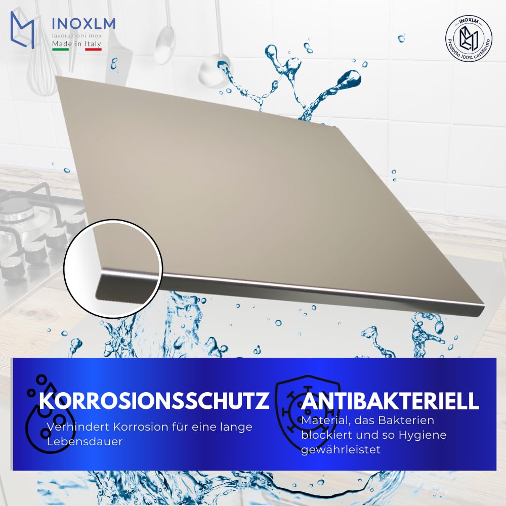 INOXLM stainless steel kneading board with various sizes stainless steel countertop for kitchen, bar, restaurants. Stainless steel kneading board with cutting board stand.
