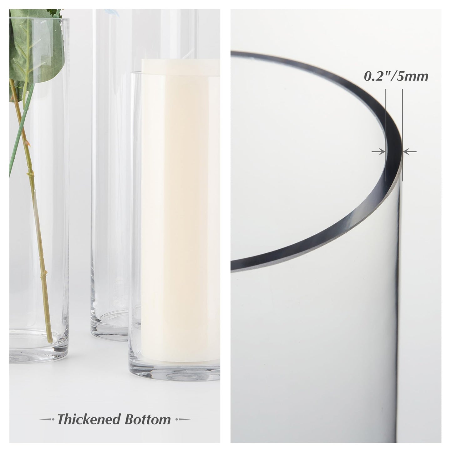 WGV Vase, cylindrical, 71 cm, transparent