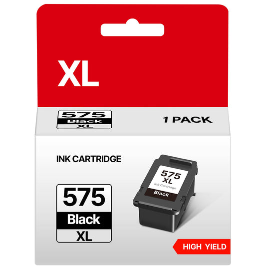 Ink cartridges 575 XL PG-575XL Compatible for Canon 575 Black PG 575 XL 575XL PG575 PG 575 Cartridges for Canon TS3550i TR4750i TS3551i TR4751i TR4755i TR4756i TS3750i (1-Pack, Black)