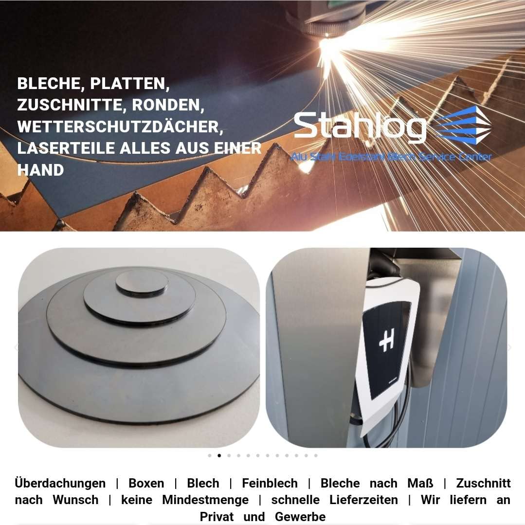Aluminum sheets from Stahlog, AW-1050A, DIN EN 573-3, Thickness: 3mm, Dimensions: 700 x 1000 mm.