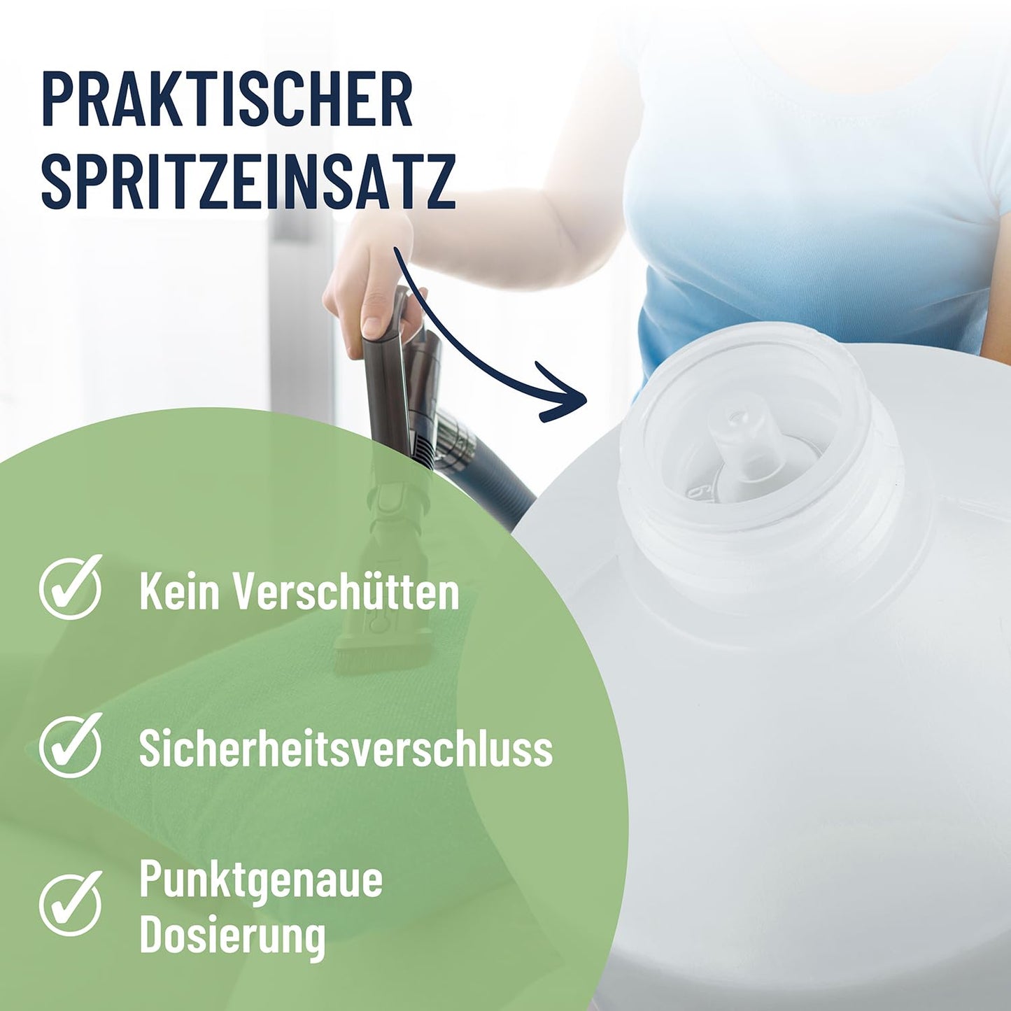 SCHLAUPUTZ® Cleaning Extractor Carpet & Upholstery Cleaner Concentrate - 1L Stain Remover Cleaning Agent for Carpet, Sofa, Car Seats - Use in Wet Vacuum & Hand Cleaning - No Bleach