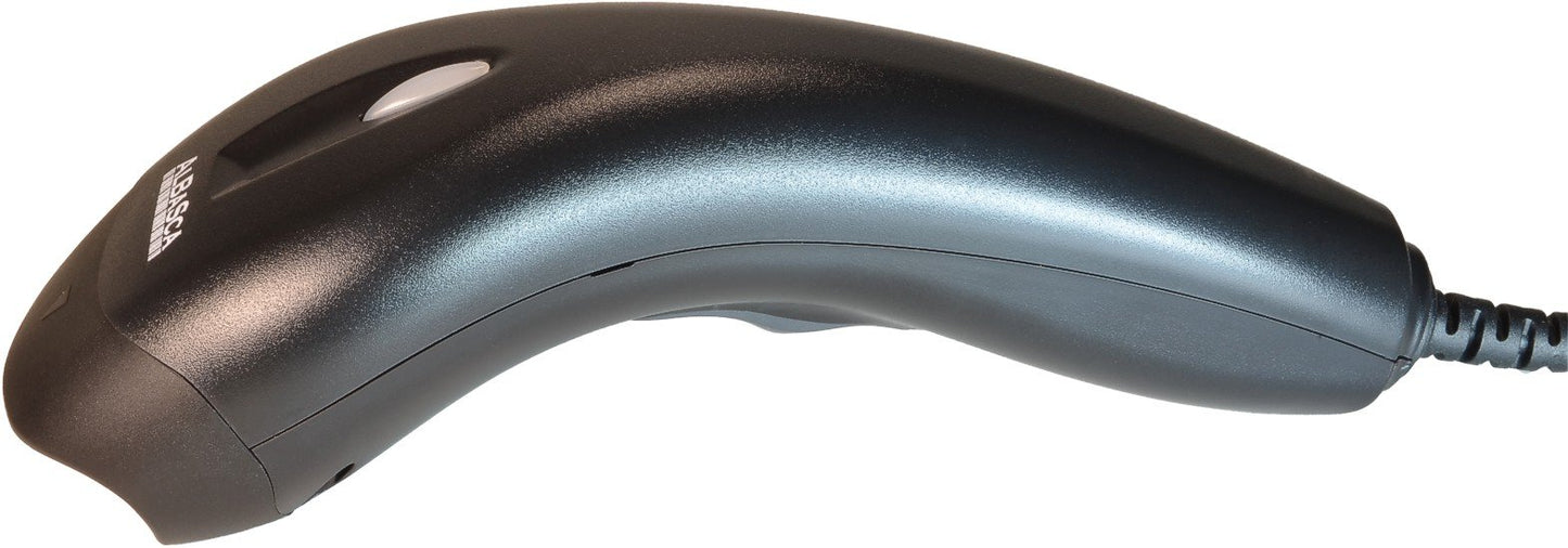 Albasca USB handheld scanner MK-1000 barcode scanner - WITH STAND- up to 390mm reading distance - 270 scans/sec. 32-bit fast, high-resolution, also reads GS1 codes.
