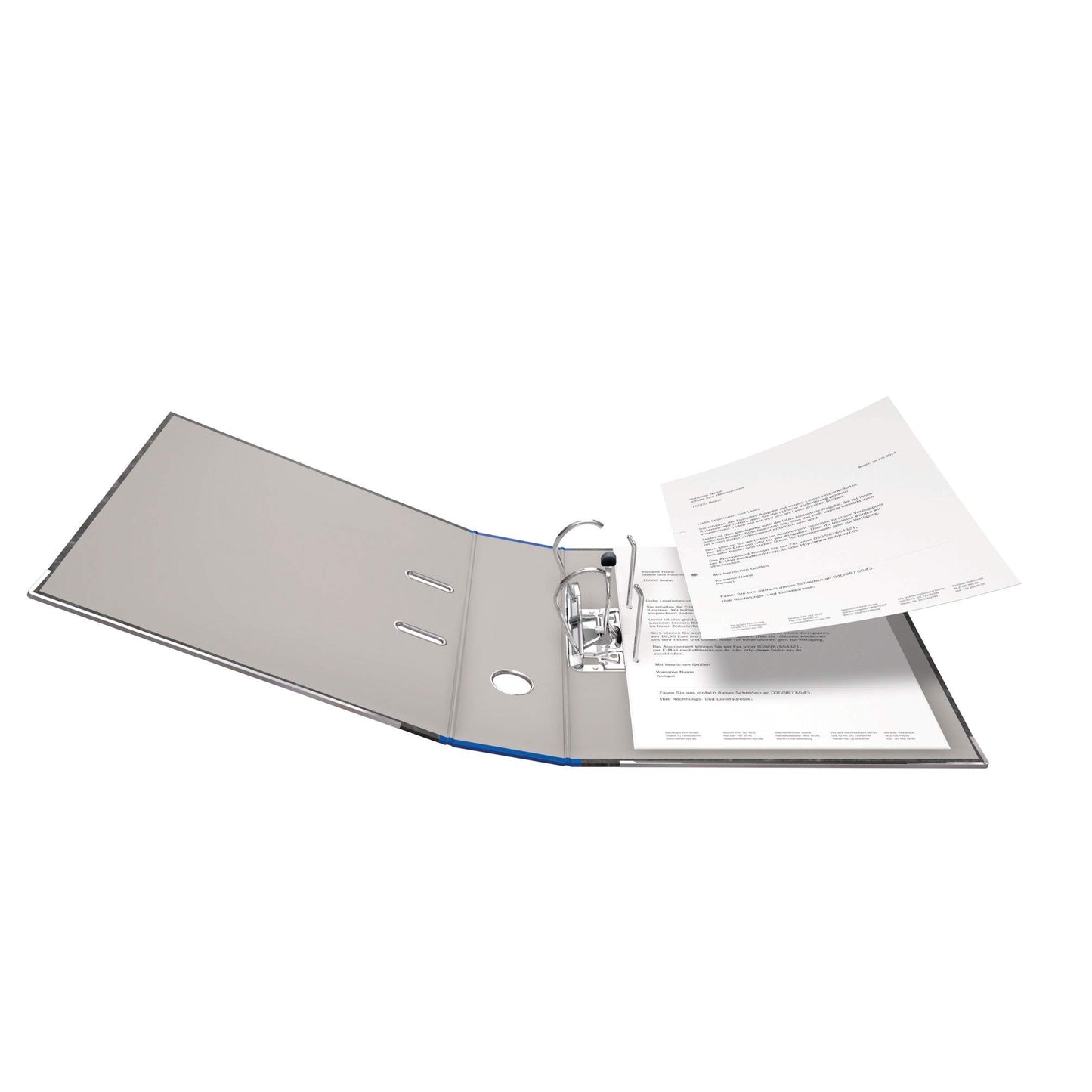 Original Falcons 10-pack recycling folders cloud marble. Made in Germany. 8 cm wide DIN A4 blue back ring binder file folder office folder cardboard folder CO2-neutral Blue Angel.
