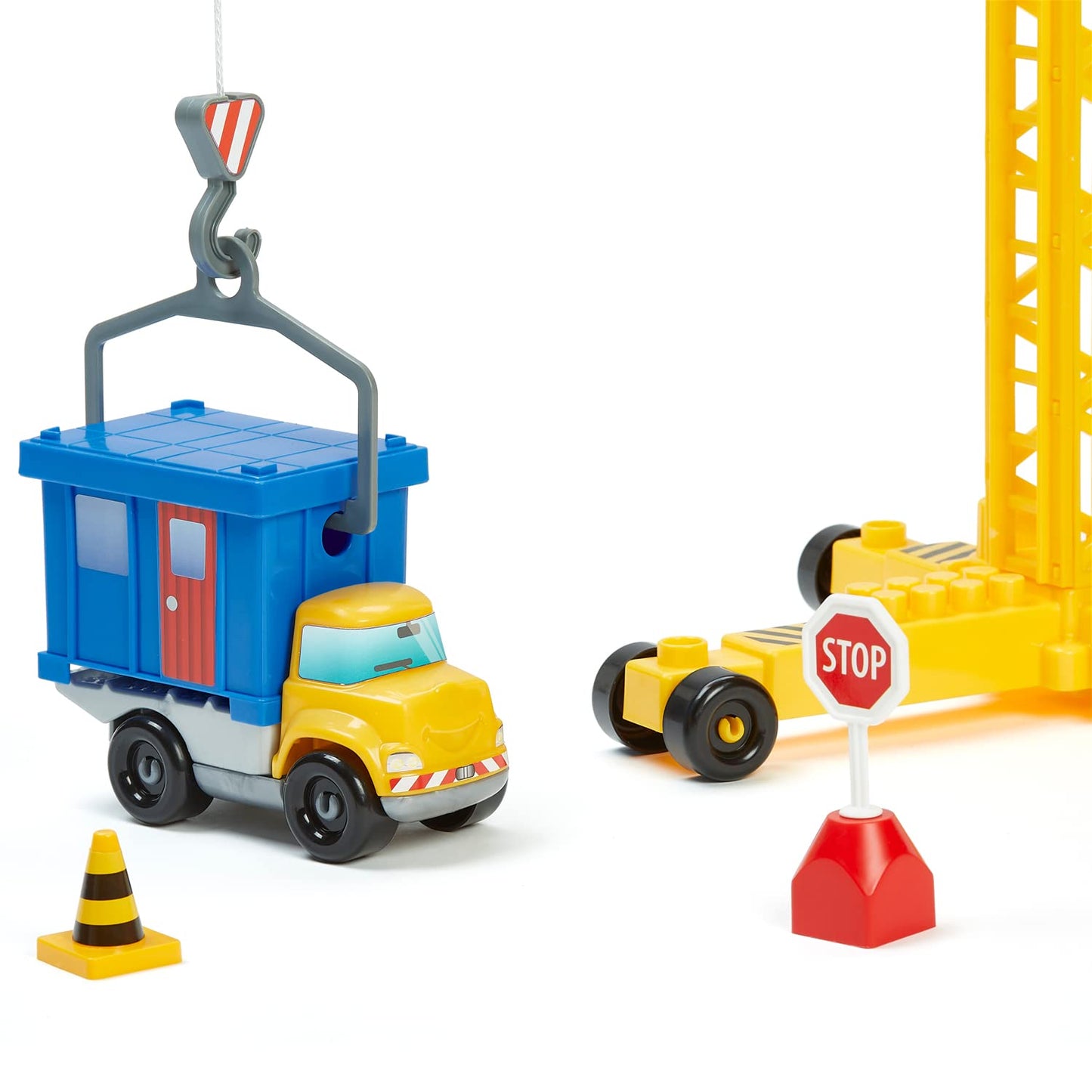 Ecoiffier Toy - 2999 - Construction + Crane - Abrick - Construction toy for kids - Ages 36 months and up - Origin France guaranteed