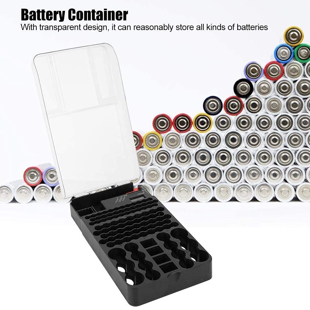 1 PC Battery Storage 104 Grids Battery Storage Box Battery Organizer Battery Box with Battery Tester with precise detection of AA, AAA, C, D, and 9V battery measurements.