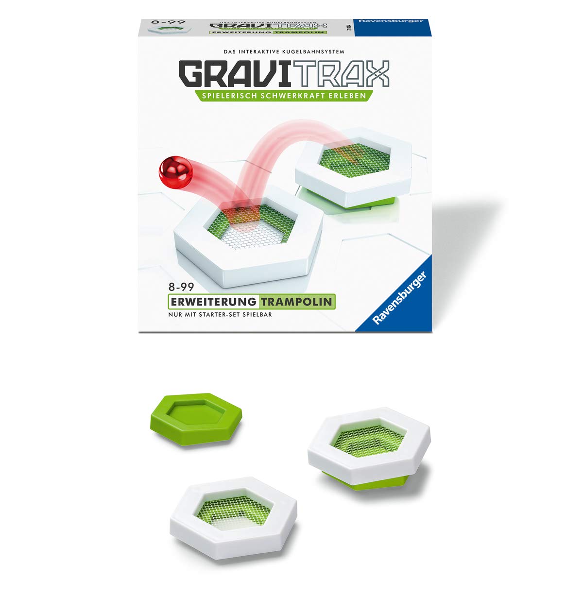 Ravensburger GraviTrax Expansion Trampoline - Perfect accessory for spectacular marble runs, construction toy for kids ages 8 and up.