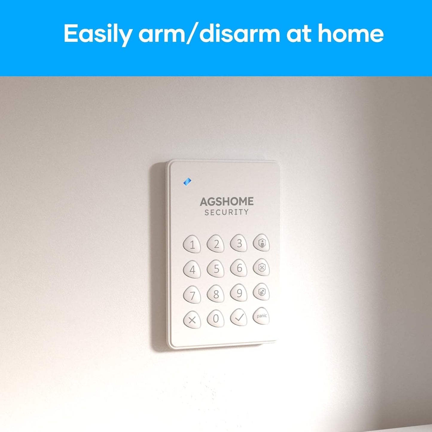 AGSHOME Wireless Alarm System, 15 Piece, WiFi, Security, Burglar System Wireless, 120 dB, Home Security Sets, Expandable - Compatible with Alexa, Google Assistant.