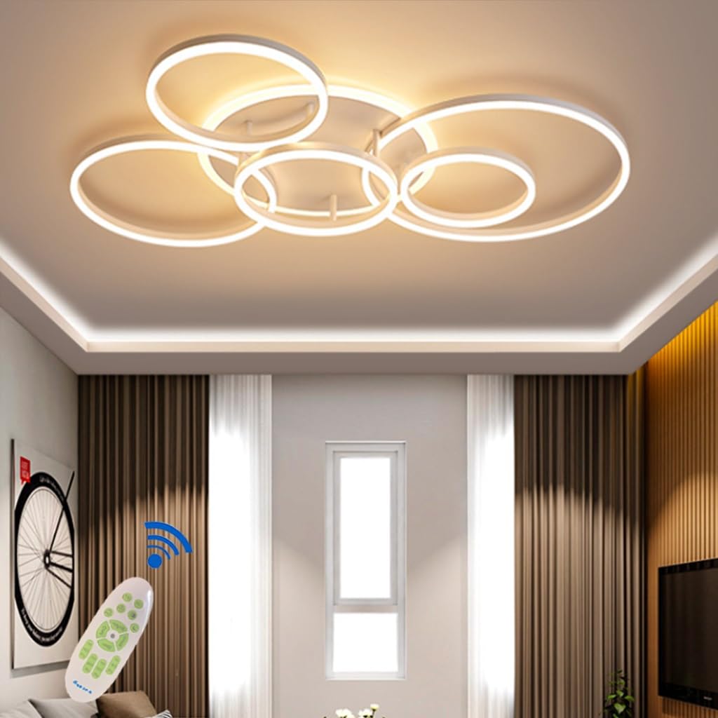 MyLjp LED ceiling light Simple Modern ceiling lamp Dimming Living room Atmospheric Rectangular ceiling spotlight Aluminum Acrylic Bedroom lamp Office Spotlight Kitchen Stepless White