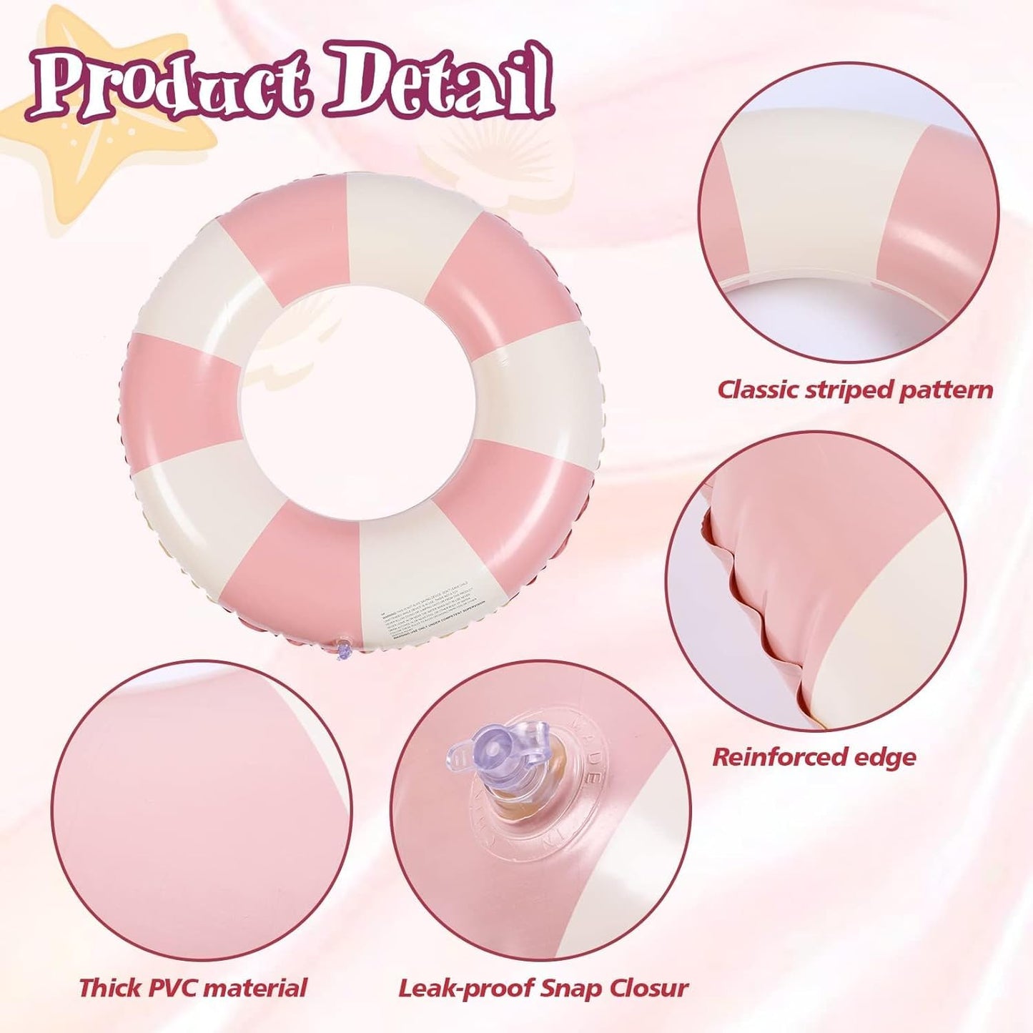 3 PCS Swimming Ring for Adults, Inflatable Swim Float Ring, Inflatable Pool Floats, Swim Tube for Summer Pool Party (Blue+Pink+Purple)