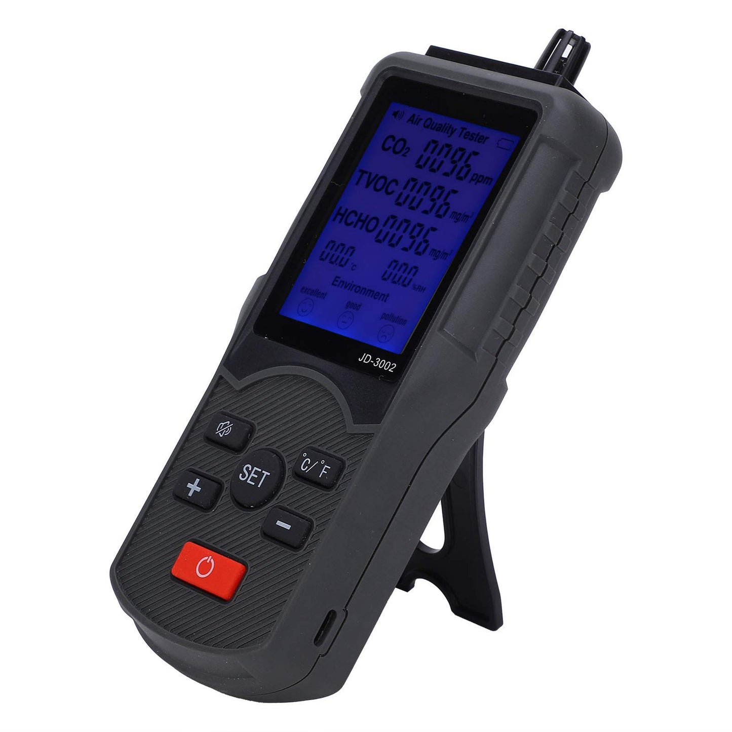 Air quality monitor CO2 detector TVOC temperature-humidity detector industrial testing equipment JD-3002 professional indoor and outdoor meter