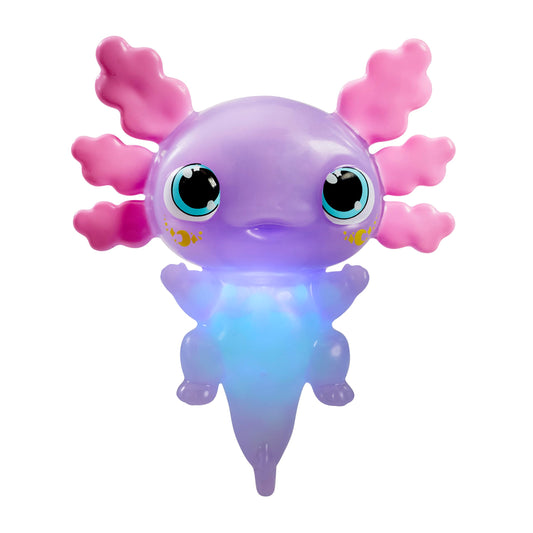 Animagic Let’s Glo Axolotl - Lilac Pastel, Electronic Pet for Kids 4+, Sensory Play & Tactile Experience, Glows in the Dark, Plush Toy THAT Swims & Glows in Water.