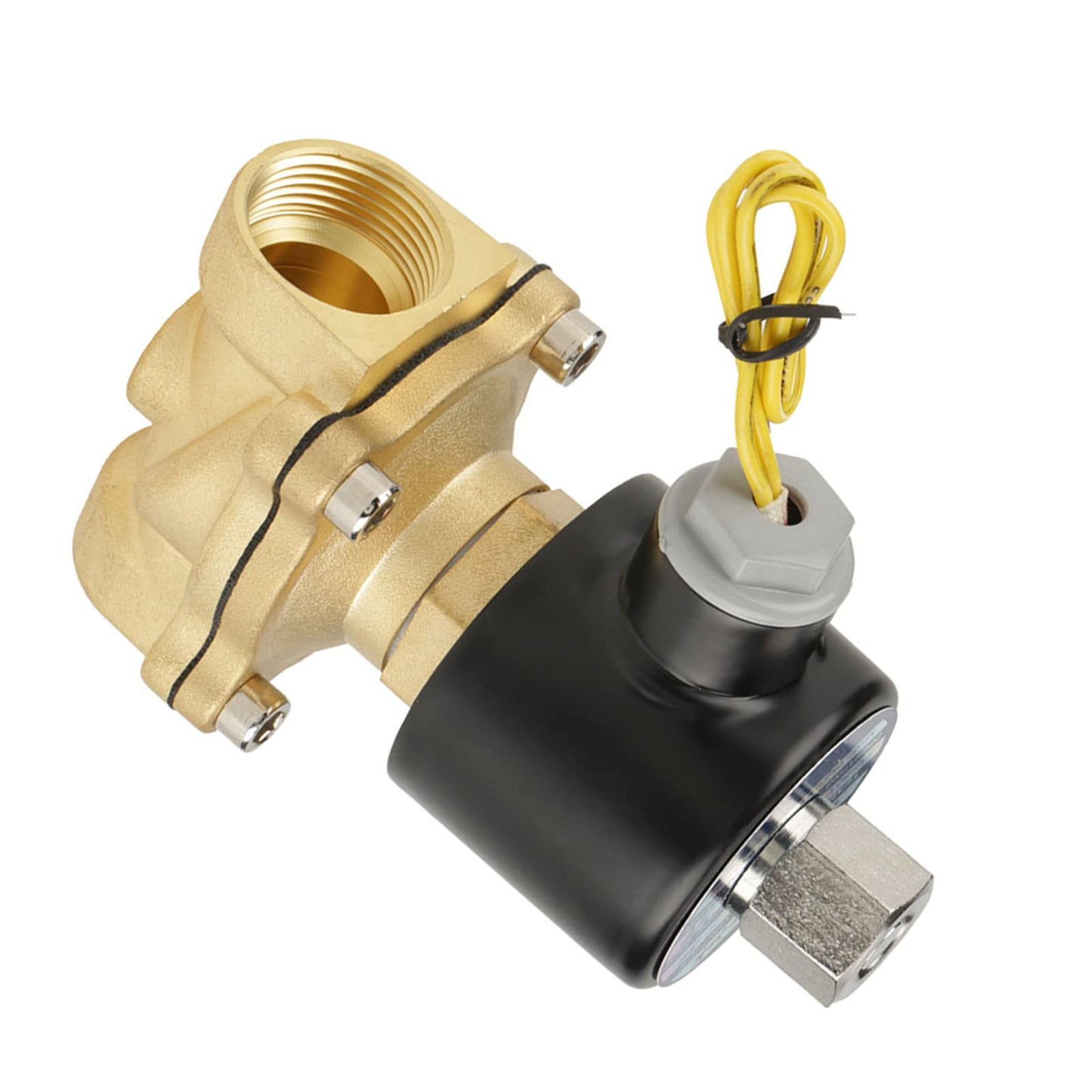 3/4" DC 12V Brass Solenoid Valve Normally Open Electric Solenoid Valve made of brass for water, air, gas.