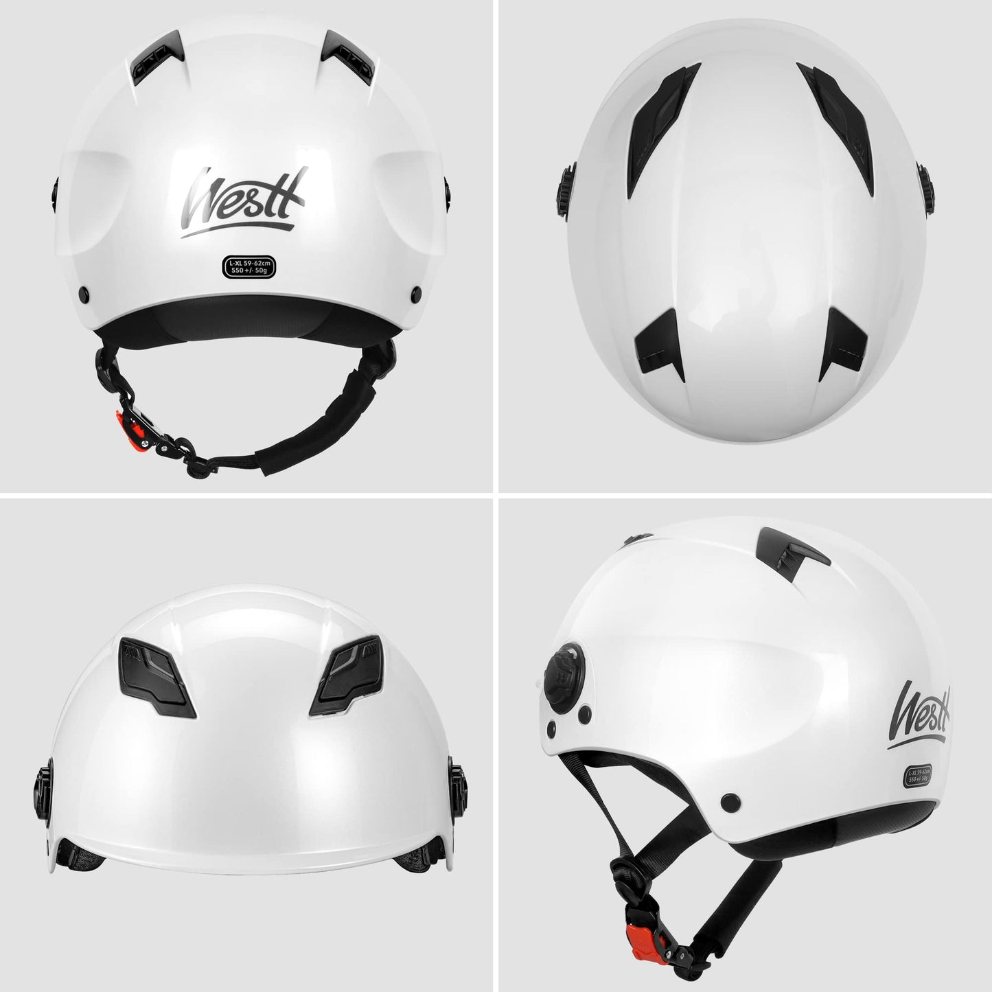 Westt scooter helmet bicycle helmet skate helmet for men and women E scooter helmet E-bike helmet roller helmet with tinted sun visor for teenagers and adults