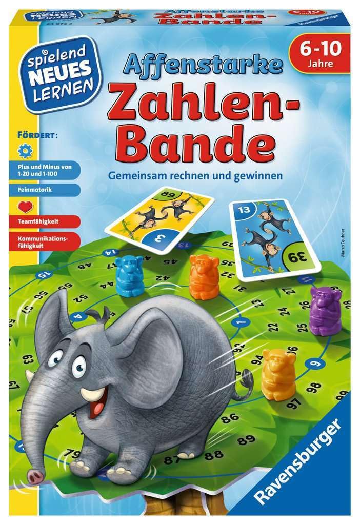 Ravensburger 24956 - The Reading Rat - Play and Learn for Kids & 24973 - Monkey Strong Number Gang - Play and Learn for Kids