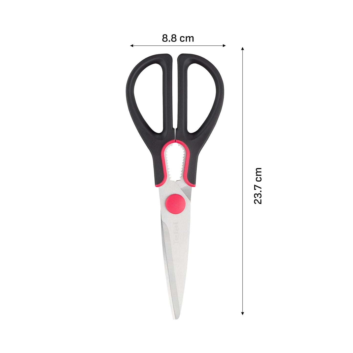 Tefal Ingenio K20741 kitchen scissors | 30 cm | plastic | detachable blades | dishwasher safe | Black/Red