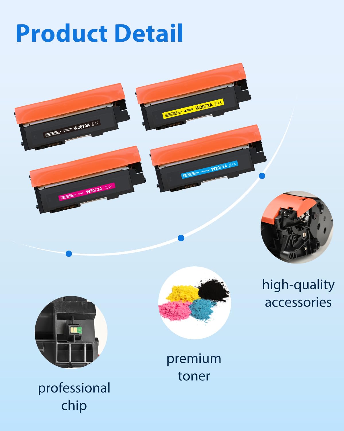 MYCARTRIDGE Compatible for HP 117A Toner Set replacement for HP Color Laser MFP 178nwg 179fwg 178nw 150nw 179fnw 150a W2070A W2071A W2072A W2073A (Black Cyan Yellow Magenta, 4-pack)