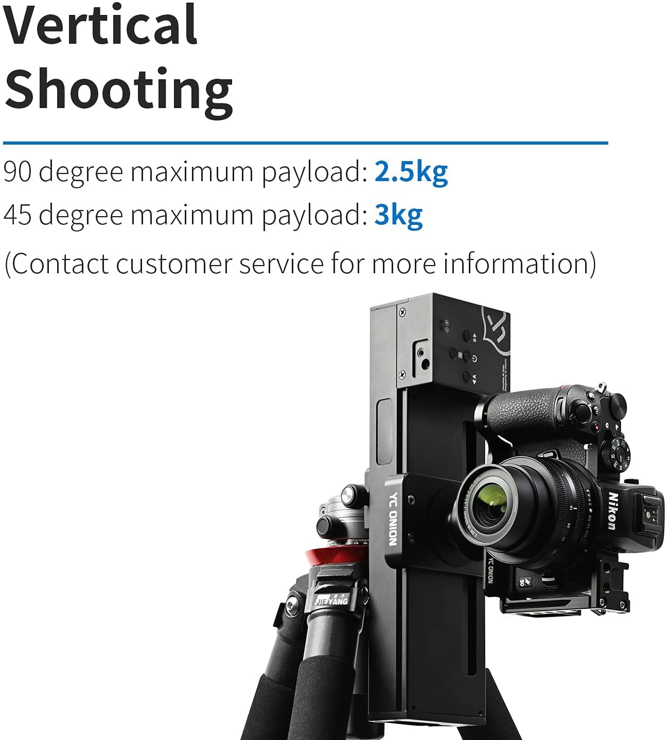 YC Onion 20cm Mini Motorized Camera Slider, Mobile Camera Slider with Motor, 4-Axis Linkage compatible with Zhiyun/DJI Ronin-S/RS 2/RS 3 Pro Stabilizer, Video Mode & Time-lapse Photography