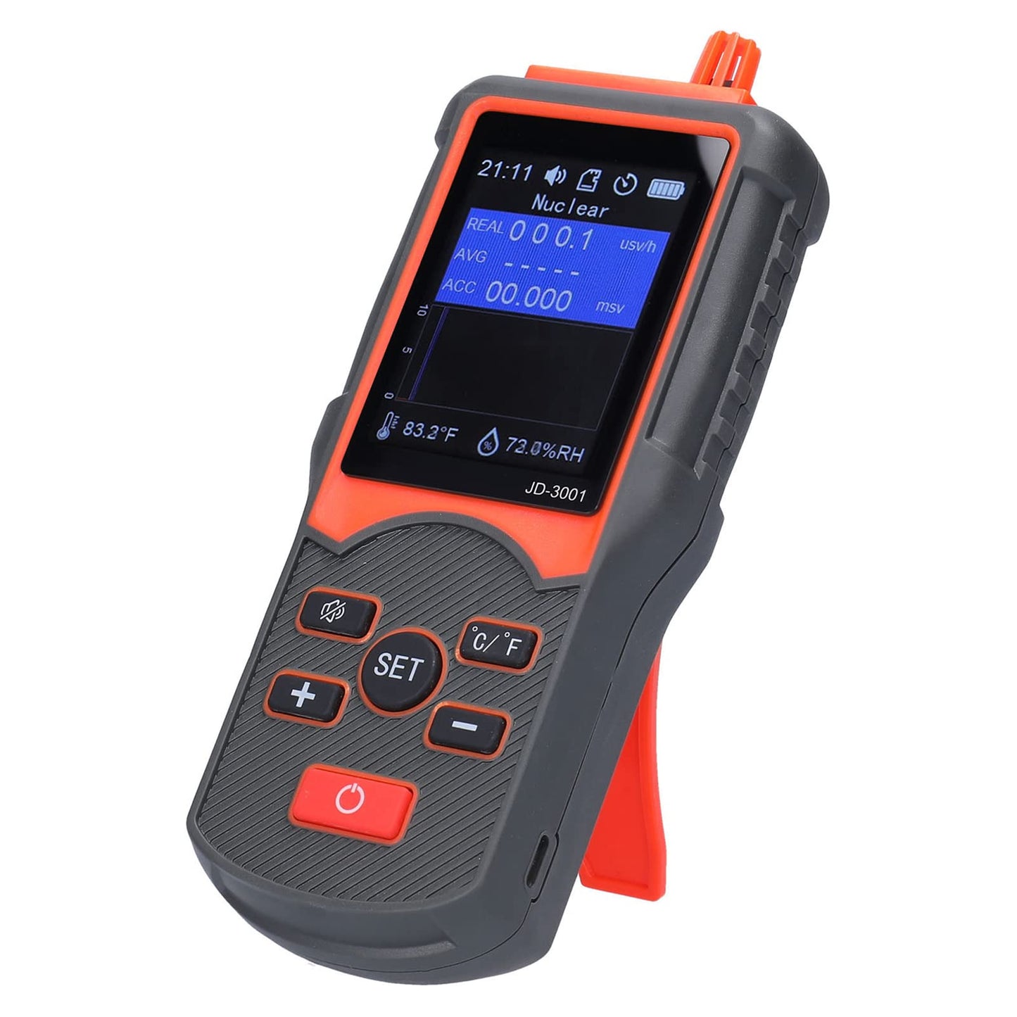 JD-3001 Nuclear Radiation Detector Geiger Counter Contamination Monitor Portable Outdoor Dosimeter Electromagnetic Radiation Detector