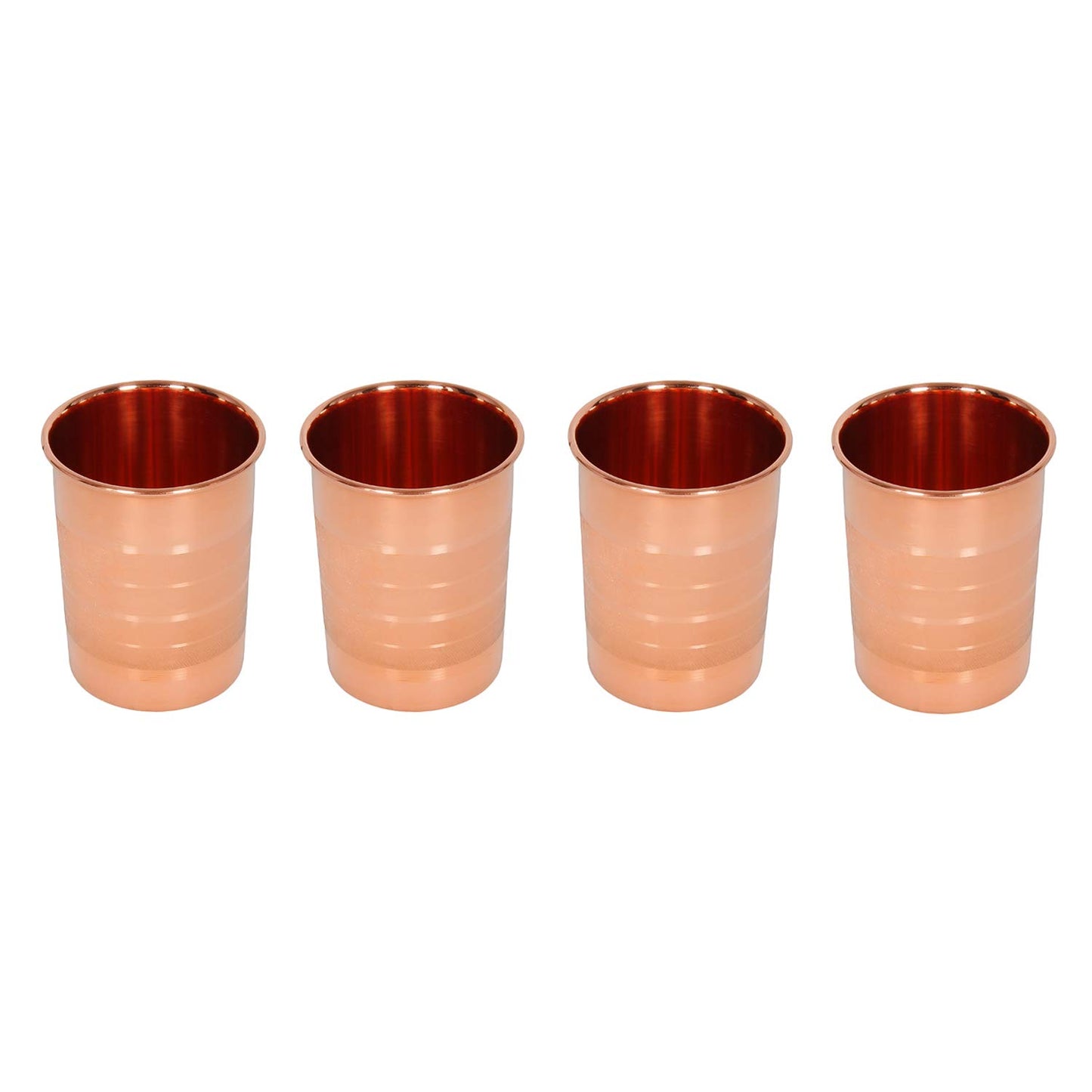 Zap Impex Copper Water Jug with 4 Copper Glasses - 1.6 l - 100% pure copper - Ayurvedic drinking set for home, restaurant, bar, and garden.