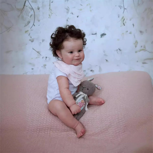 Anano Reborn full silicone baby doll lifelike girl 50CM baby dolls like a real baby doll girl Maddie, waterproof full body silicone soft newborn reborn babies.