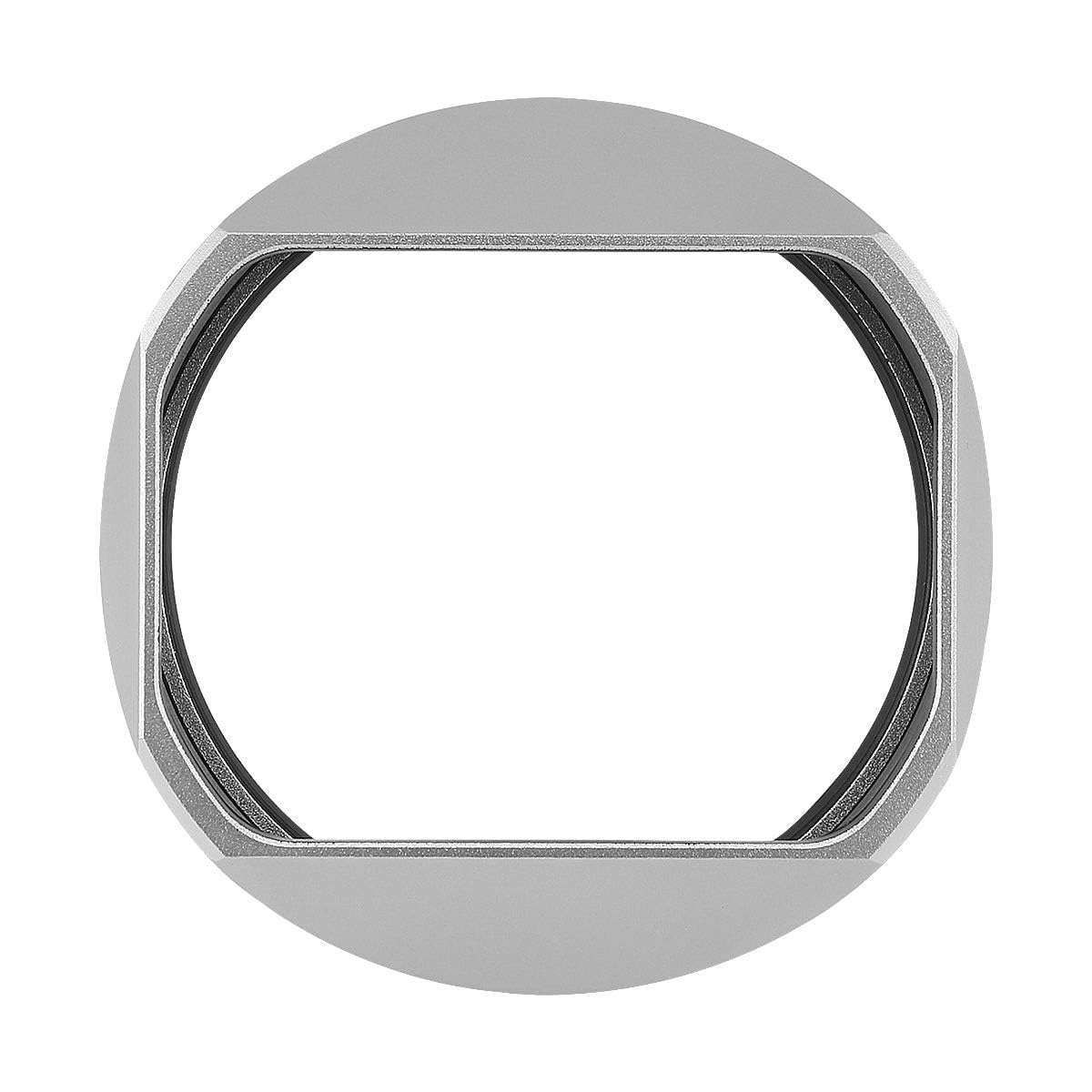 Haoge LH-X54W Metal Rectangular Lens Hood Sunshade with 49mm Adapter Ring for Fujifilm X100V & FinePix X-100V Camera Lens Silver.