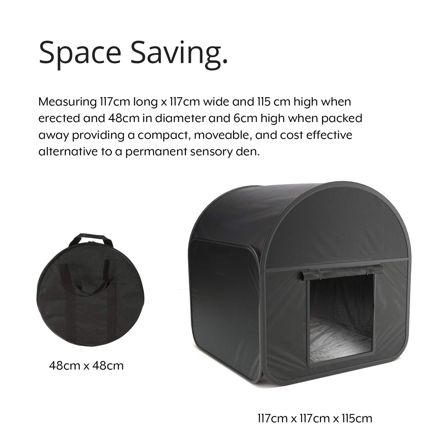 RH Trading 1 x Premium Pop-up Blackout Sensory Den Tent for Autism, ASD & ADHD with Travel Carrying Bag