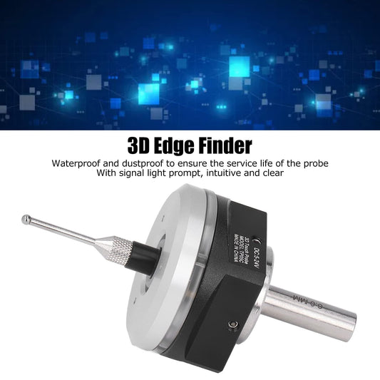 ZHXH CNC 3D Touch Probe Edge Finder, DC 5~24 V Professional High Precision Universal 3D Sensor Probe for locating central Desktop CNC probe, locator tungsten steel ball, compatible with Mach3
