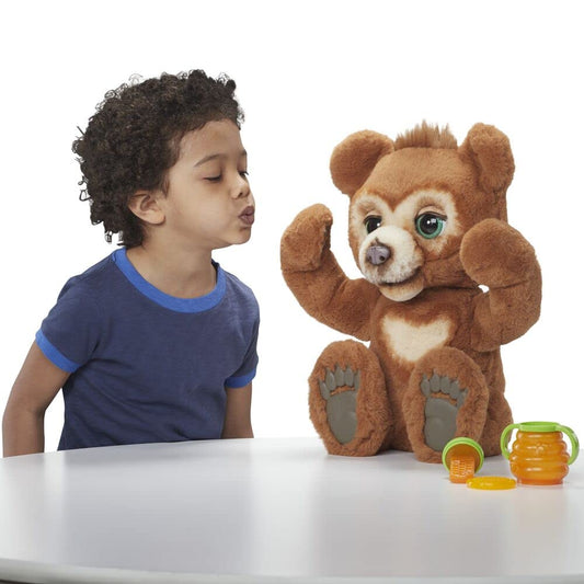 FurReal Cubby, My Curious Bear, interactive plush toy, for ages 4 and up, brown.